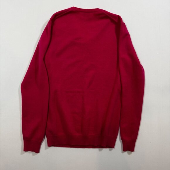 Eric Bompard Cashmere V-Neck Sweater Pink Magenta S Preppy  Unisex Quiet Luxury - Picture 9 of 10